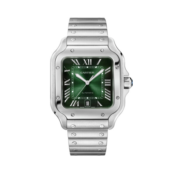 Santos de Cartier 40 mm automatique en acier inoxydable, grand mod&egrave;le